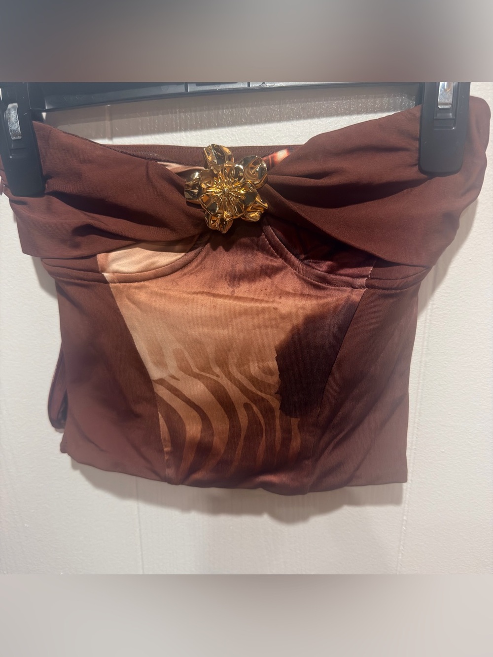 Woman brown Tube strapless tap